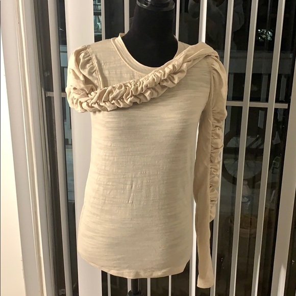 Free People Natasha Puffed Shoulder Ruched… - Picture 3 of 12